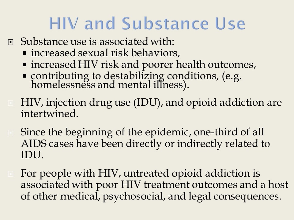Slide #3: HIV and Substance Use